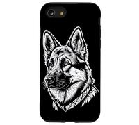 German Shepherd Dog Head Black and White Case for iPhone SE (2020) / 7/8