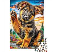 German Shepherd Dog Jigsaw Puzzle for Adults And Teenagers, Impossible 1000 Piece Puzzle,Family Fun Activity, Challenging Puzzle Game 52x38cm/1000pcs
