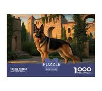 German Shepherd Dog Jigsaw Puzzles 1000 Piece Challenge Toy for Adults,Ancient Architecture Impossible Jigsaw Puzzles 1000 Pieces Educational Games Home Decoration 70x50cm/1000pcs
