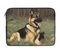 German Shepherd Dog Laptop Sleeve Case 17inch Shockproof Slim Computer Bag 10-17 Inch Traveling Carrying Laptop Briefcase for Women Men Waterproof Compatible with MacBook Air, Hp, Dell, Lenovo