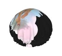 German Shepherd Dog Lovers Print Shower Cap - Reusable, Double Layer, Hotel Travel Essentials, Salon Shower Hat Accessories L