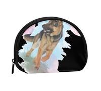 German Shepherd Dog Lovers Prints Coin Purse for Women Cute Small Change Wallet Mini Coin Purses Pouch with Zipper