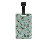 German Shepherd Dog Luggage Tags for Suitcases Fashion Alsatian Wolf Dog Baggage Tags Privacy Cover ID Label