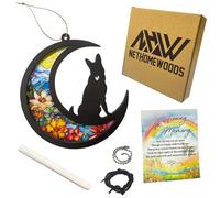German Shepherd Dog Memorial Suncatcher Personalized with Name and Breed, Pet Loss Sympathy Gift, Dog Bereavement Gift, Pet Memorial Hanging Decor for Car and Window, Keepsake for Dog Lovers