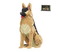 German Shepherd Dog Micro Building Blocks Set, 2632pcs Animal Model Toys, Police Dogs and Pets Mini Bricks Kit for Home Office Decro, Ideas Gifts for Kids Adults