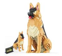 German Shepherd Dog Mini Building Blocks Set for Adults, 3D Dog Animal Building Blocks Toy, Creative Miniature Bricks Animal Building Kit, Office Home Decoration, Gifts for Adults and Teens, 2546 PCS
