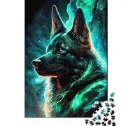 German Shepherd Dog Mythic 1000 Piece Jigsaw Puzzle for Adults, 52x38cm/1000pcs, Relaxing Screen-Free Hobby, Evening Leisure And Time at Home
