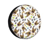 German Shepherd Dog No.1008 Rv Tire Cover Adjustable Spare Tire Cover 14-17 Inch Tire Cover for Trailers, SUVs, Trucks and Many Vehicles, Car Accessories