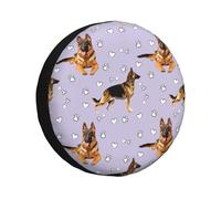German Shepherd Dog No.1017 Rv Tire Cover Adjustable Spare Tire Cover 14-17 Inch Tire Cover for Trailers, SUVs, Trucks and Many Vehicles, Car Accessories