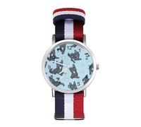 German Shepherd Dog Pattern Funny Wrist Watches for Men Women Casual Braided Strap Easy Reader for Work Workout