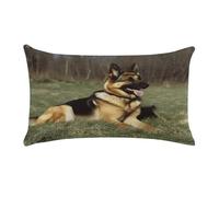 German Shepherd Dog Pillow Cases Super Soft Pillowcase with Zipper Cozy Throw Pillow Cover Exquisite Luxury Long Pillow Sham Anti-Fading Detachable Breathable Pillow Protector