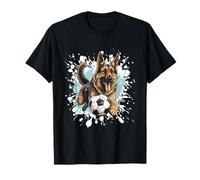 German Shepherd Dog Playing Soccer Funny Animal T-Shirt