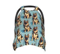 German Shepherd Dog Print Baby Car Seat Covers, Breathable Nursing Cover Breastfeeding Cover, Stroller Covers, Multi-use Infant Carseat Canopy, Baby Boys Girls Newborn Essentials