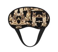 German Shepherd Dog Print Blackout Sleep Mask - Side Sleeper Eye Cover, Soft Comfort, Perfect for Travel, Meditation