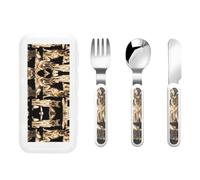 German Shepherd Dog Print Flatware Set 3 Pieces Knife Fork Spoon Handle