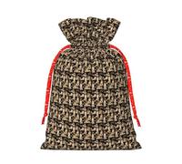 German Shepherd Dog Print Gift Drawstring Bags Reusable Holiday Eco-Friendly Family Present Favors Sack