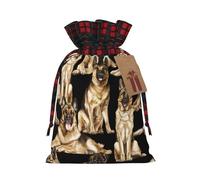 German Shepherd Dog Print Gift Reusable Bags Drawstring Celebrations Holiday Birthday Party Favors Pouches