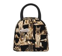 German Shepherd Dog Print Insulated Lunch Bag Portable Leakproof Reusable Tote Work School Picnic Boys Girls