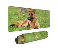 German Shepherd Dog Print Large Mouse Pad Non-Slip Desk Pad Protector Computer Keyboard Pad for Office Home 80 * 30 cm