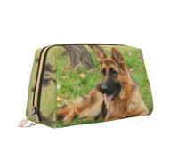 German Shepherd Dog Print Makeup Bag Portable Versatile Toiletry Bag Large Capacity Cosmetic Bag for Women