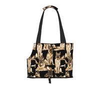 German Shepherd Dog Print Pet Tote Bag, Foldable Portable Single Shoulder Pet Carrier For Small Dogs Cats