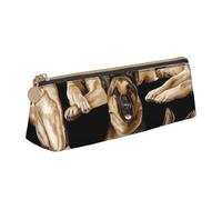 German shepherd dog Print PVC Coin Purse Money Bag Makeup Case Pencil Pouch Zipper stationery case Women Men, White, One Size, Simple