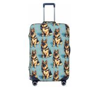 German Shepherd Dog Print Travel Luggage Covers, Washable Suitcase Covers Protector for Luggage 18-32 Inch High Elasticity, Black, X-Large