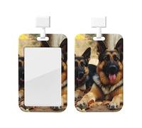 German Shepherd Dog Printed Card Badge Holder Id Badge Card Holder Badge Holders with Lanyards for Offices Staff Access Card Metro Card