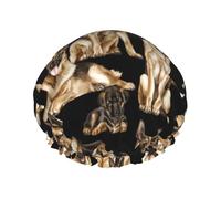German shepherd dog Printed Hair Cover, Dual Layer Bathing Cap For Thick Hair, Reusable Headgear For Women