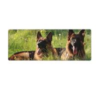 German Shepherd Dog Printed,Mouse Pad Large Desk Pad Computer Keyboard Mouse Mat With Non Slip Rubber Base 30 x 80 cm