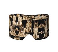 German Shepherd Dog Printed Sleeping Blindfold, Padded Ear Warmer Mask, Adjustable Head Wrap, for Deep Relaxation