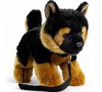 German Shepherd Dog Puppy with leash, Soft Toy, Cuddly Toy