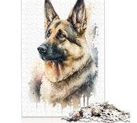 German Shepherd Dog Puzzles 500 Piece Puzzle Adult Jigsaw Puzzle Jigsaw Puzzles for Adults Gifts 500pcs (52x38cm)