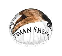 German Shepherd Dog Reusable Waterproof Washable Adjustable Suitable For Women All Hair Lengths Shower Cap