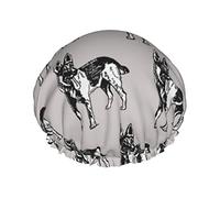 German Shepherd Dog Reusable Waterproof Washable Adjustable Suitable For Women All Hair Lengths Shower Cap