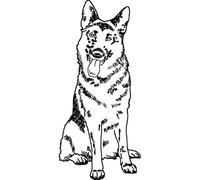 'German Shepherd Dog' Rubber Stamp - Unmounted Design for Crafting & Scrapbooking, A7 (RS00057599)