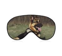 German Shepherd Dog Sleep Mask for Women Men, Soft Eye Mask with Adjustable Strap for Sleeping, Light Blocking Travel Blindfold for Nap Comfortable Eye Cover for Home Office