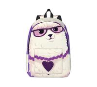 German Shepherd Dog Travel Backpack for Women Men Carry On Backpack 15.6inch Laptop Backpacks Weekender Bag, Love Alpaca Purple, Small