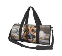 German Shepherd Dog Travel Duffel Bag Sports Gym Bag, Lightweight Overnight Weekender Bag With Shoes Compartment Yoga Gym Sports Bag For Men Women