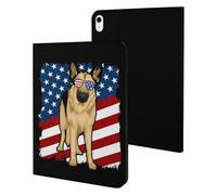German Shepherd Dog U.S. Flag Cute Tablet Case Unisex Slim Hard Protective Cover Compatible with iPad 9th/ 8th/ 7th