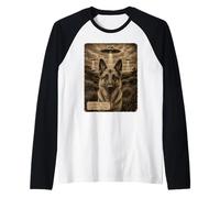 German Shepherd Dog UFO Alien Abduction Case File 74-1967 Raglan Baseball Tee