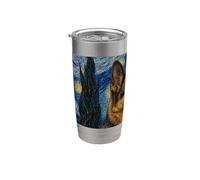 German Shepherd Dog Van Gogh Starry Night Stainless Steel Insulated Tumbler