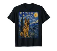 German Shepherd Dog Van Gogh Starry Night T-Shirt