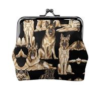 German shepherd dog wallets for women,coin purse for women,small womens wallet,suitable for women,stylish and personalized, Black, One Size, Art Deco