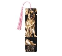 German Shepherd Dogdouble Sided Printed Wooden Bookmark 18x3.1cm for Reading, A Gift for Book Enthusiasts and Readers, and A Reading Accessory for Book Enthusiasts