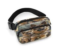 German Shepherd Dogs Fanny Pack Belt Bag with Adjustable Strap Fashion Waist Bag for Outdoor Sports Hiking, white, 20x13cm, Full Printed Waist Bag