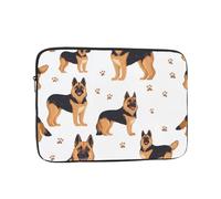 German Shepherd Dogs Pattern Laptop Sleeve 17 Inch Shockproof Protective Notebook Case Travel Laptop Bag for Men Women