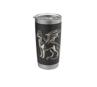 German Shepherd Dressed as a Dragon Funny Dog Costume Stainless Steel Insulated Tumbler