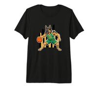 German Shepherd Dribbling - Basketball Dog Premium T-Shirt