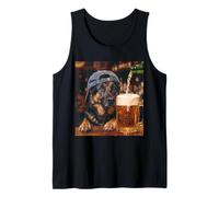 German Shepherd Drinking Beer Funny Dog Meme Tank Top